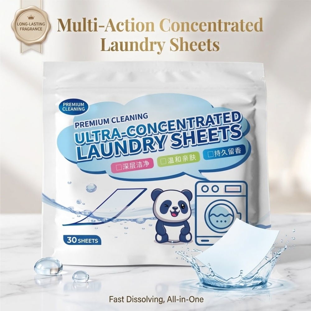 Laundry Strip Eco - ランドリーフォームペーパー超濃縮汚れ落としディープクリーニング溶解シートエコフレンドリー洗剤タブレット