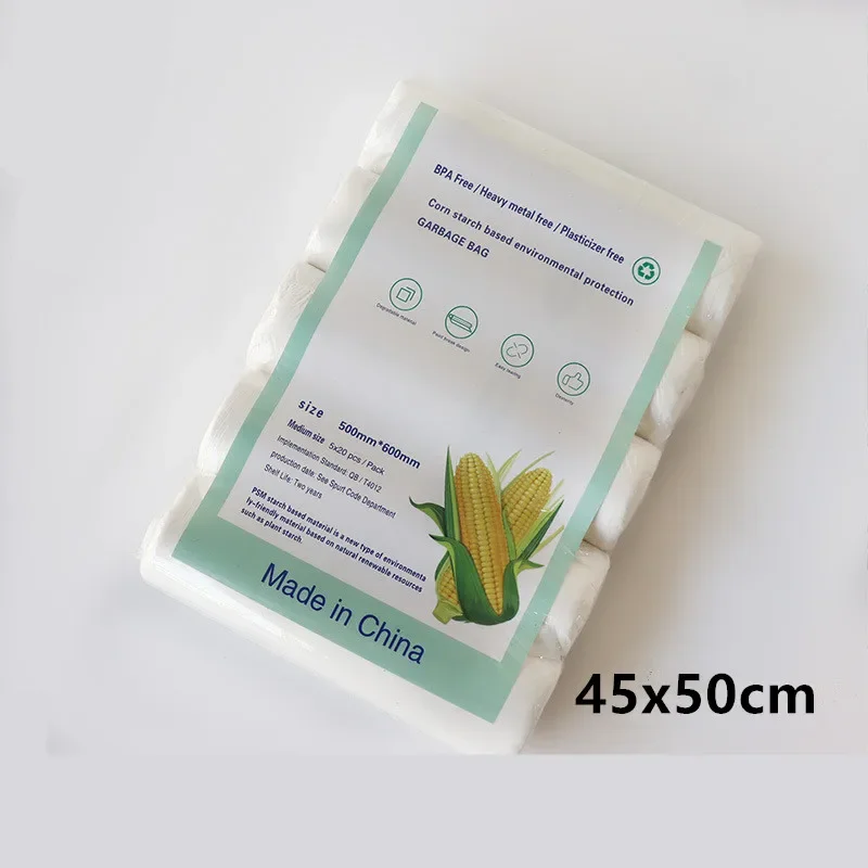 100枚入り生分解性ゴミ袋 分別用使い捨て清掃キッチン用でん - Biodegradable Bin Liner のレビューと価格