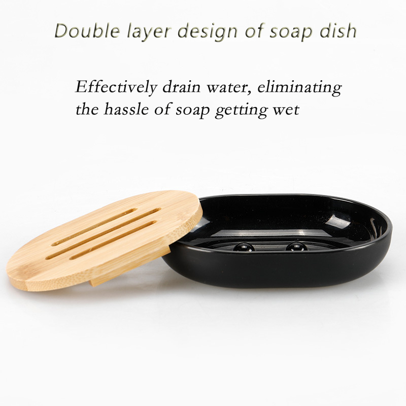 モダンな竹製バスルームアクセサリーセット、ソープディスペンサ - Bamboo Toothbrush Set のレビューと価格