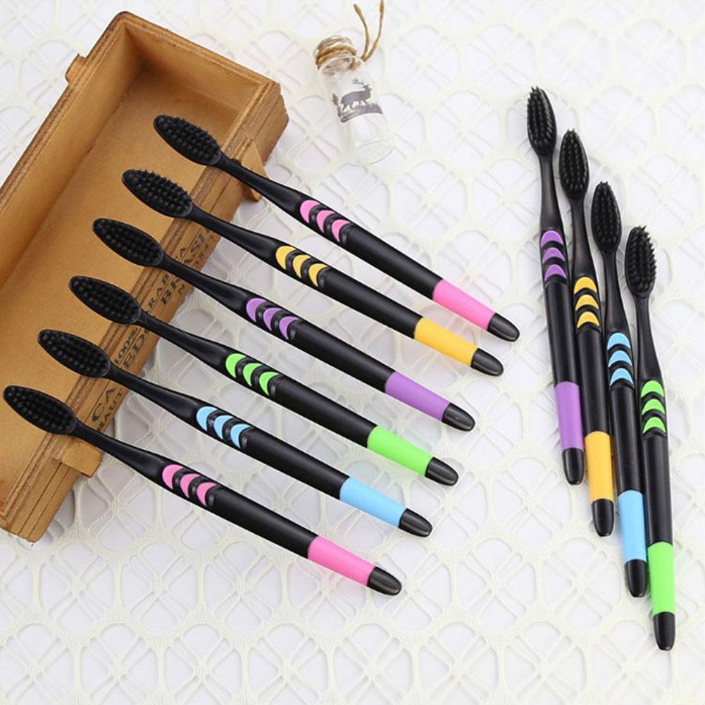 10 個入り柔らかい毛の竹炭黒髪超微細美容歯ブラシカップルス - Bamboo Toothbrush Set のレビューと価格
