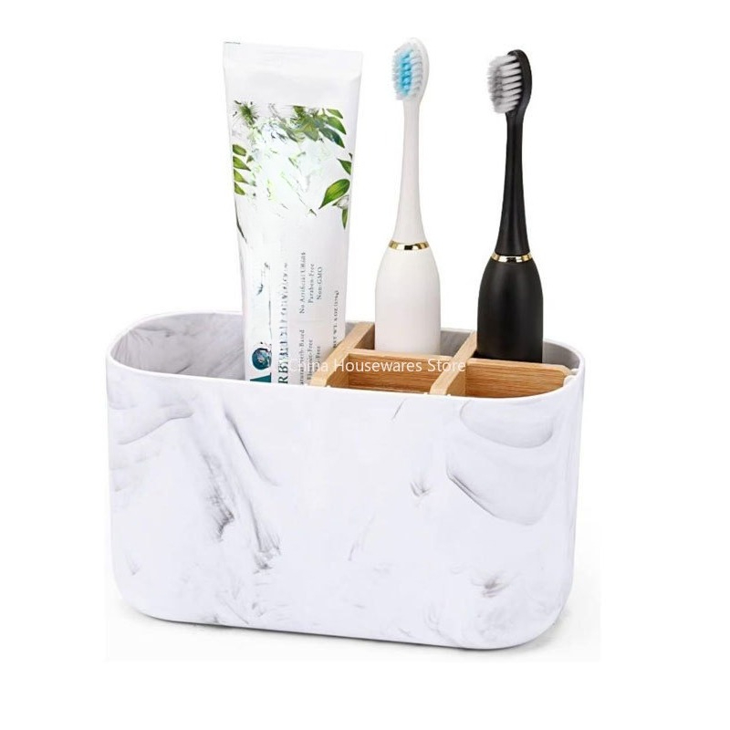 電動ブラシ用歯ブラシホルダー バスルームカウンターオーガナイ - Bamboo Toothbrush Set のレビューと価格