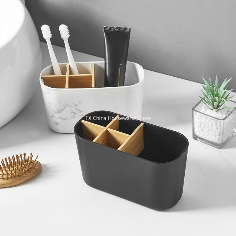 電動ブラシ用歯ブラシホルダー バスルームカウンターオーガナイ - Bamboo Toothbrush Set のレビューと価格