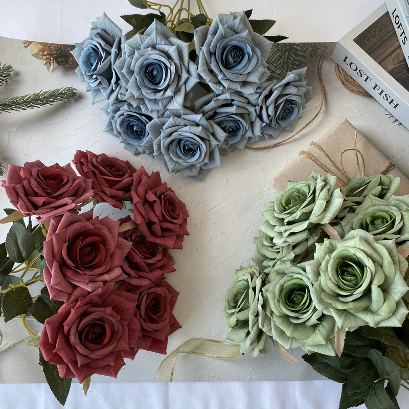 新しい41CM 7本の花びらを持つシルクスクリーンローズ造花 - Sustainable Living Guide のレビューと価格