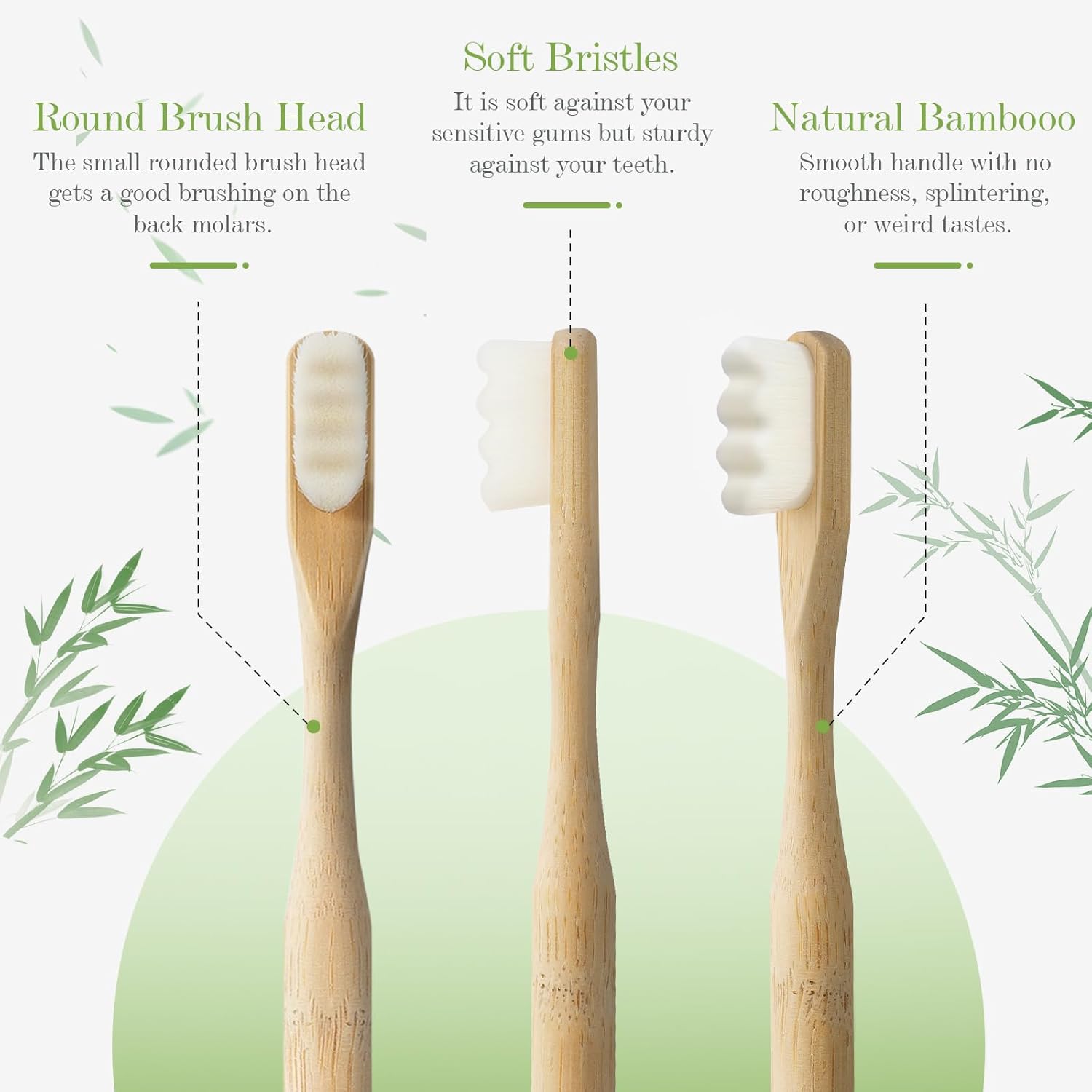 マイクロナノ竹歯ブラシ 4 本、20000 本の非常に柔らか - Bamboo Toothbrush Set のレビューと価格