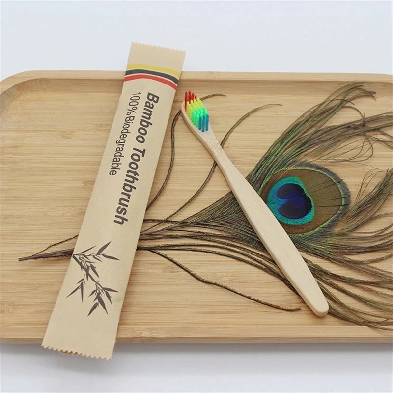 環境にやさしい再利用可能な竹歯ブラシ、大人の木製の柔らかい歯 - Bamboo Toothbrush Set のレビューと価格