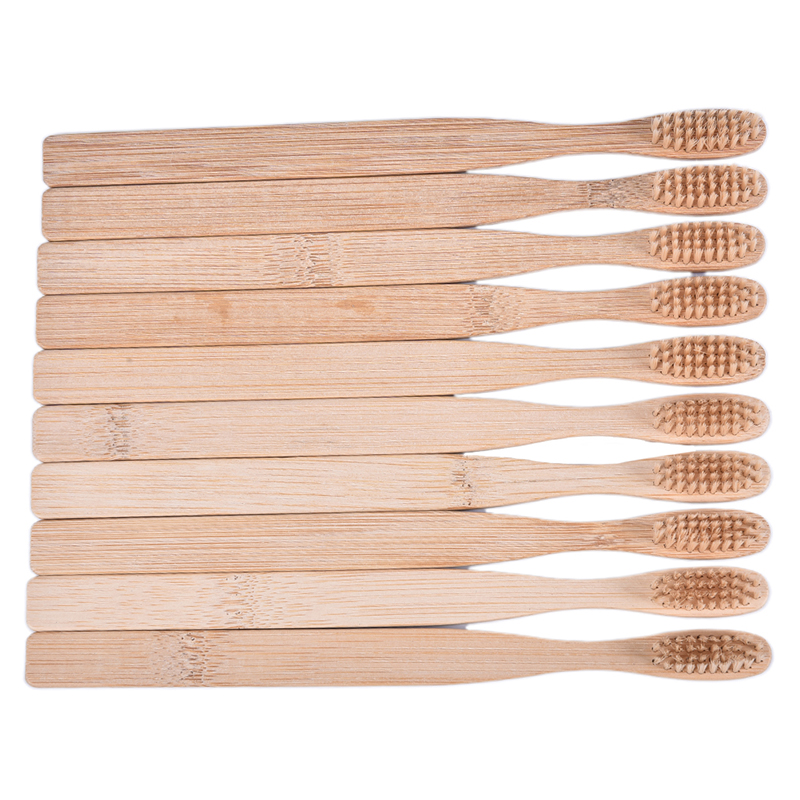10 個/口腔天然竹繊維歯ブラシセット柔らかい毛炭歯エコ竹歯 - Bamboo Toothbrush Set のレビューと価格